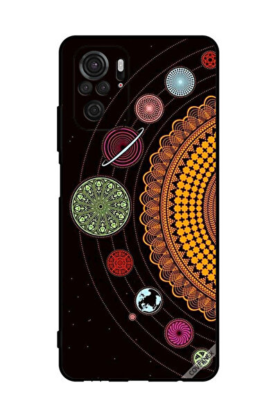 Covernex غطاء حماية لهاتف شاومي ريدمي نوت 10 4G، لوحة فنية ماندالا للنظام الشمسي