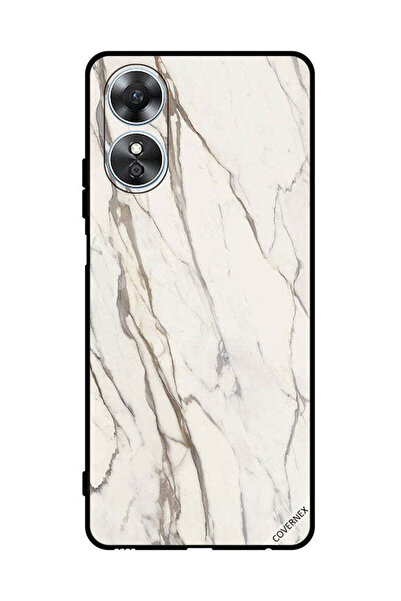Covernex غطاء حماية لهاتف Oppo A17 بتصميم رخامي