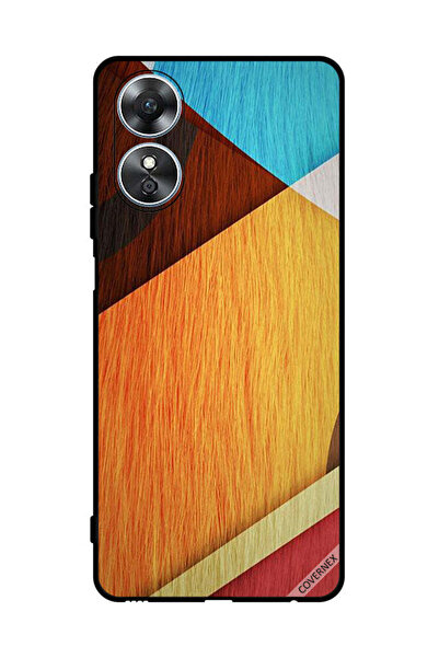 Covernex غطاء حماية لهاتف Oppo A17 بنسيج خشبي