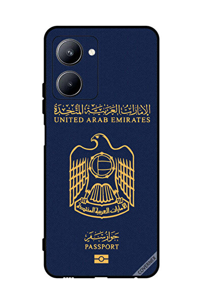 Covernex غطاء حماية لهاتف Realme C33 بنمط جواز سفر الإمارات العربية المتحدة