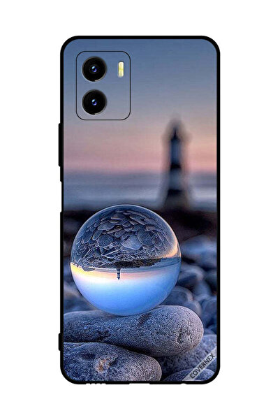 Covernex غطاء حماية لهاتف فيفو Y15s، تصوير الطبيعة في زجاج دائري