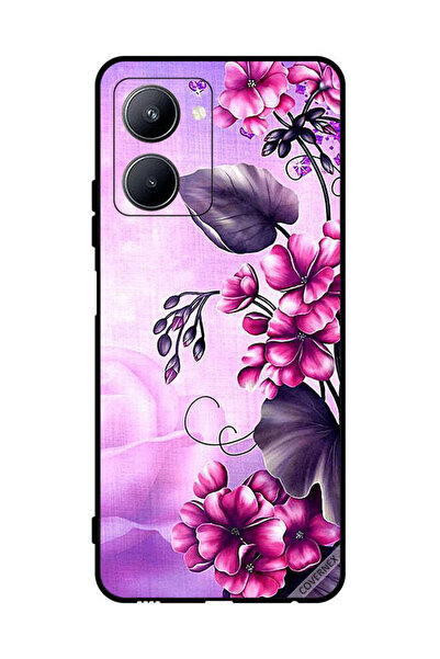 Covernex غطاء حماية لهاتف Realme C33 بخلفية زهور رومانسية