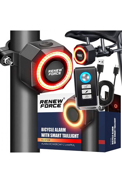 Renew Force Force Smart Anti-theft Alarm, For Bicycle, Motorcycle, Scooter 4 In 1 Rear Brake