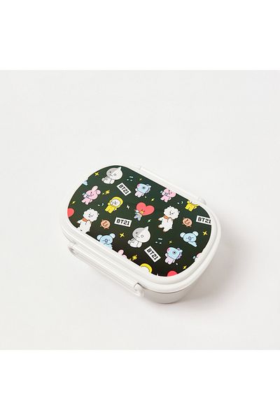 BT21 Printed 2-Compartment Lunch Box with Lid