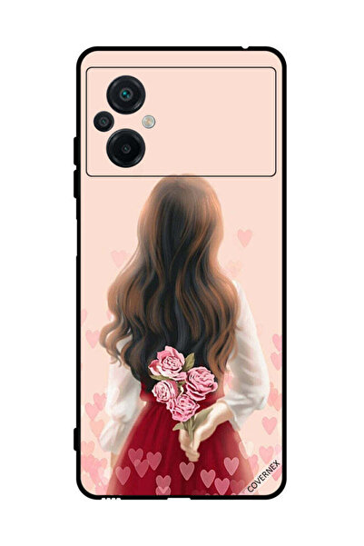 Covernex غطاء حماية لهاتف شاومي بوكو M5 4G فتاة تخفي الزهور
