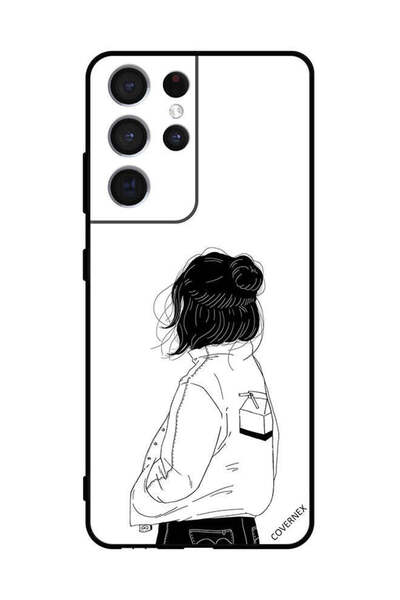 Covernex Protective Case Cover For Sumsung S21 Ultra 5G Girl Think Very Deep