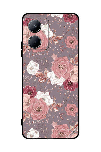 Covernex غطاء حماية لهاتف Realme C33 بخلفية زهرية