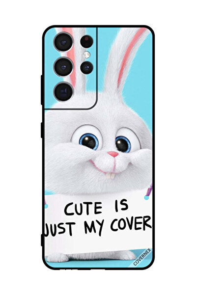 Covernex غطاء حماية لهاتف سامسونج S21 Ultra 5G، أرنب لطيف هو مجرد غطاء لي