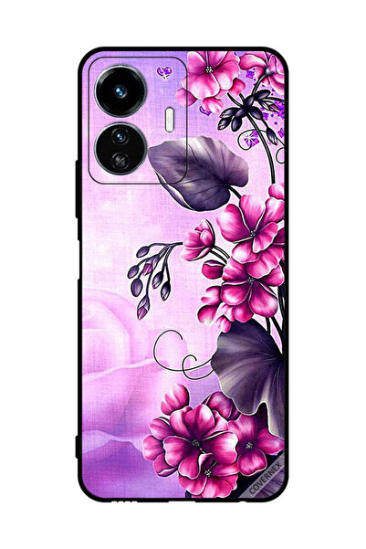Covernex غطاء حماية لهاتف فيفو Y77 بخلفية زهور رومانسية