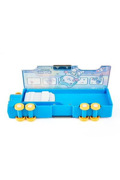 TAROS KIRTASİYE Taros Unick Color 2 Compartment Functional Pencil Case - Asorti