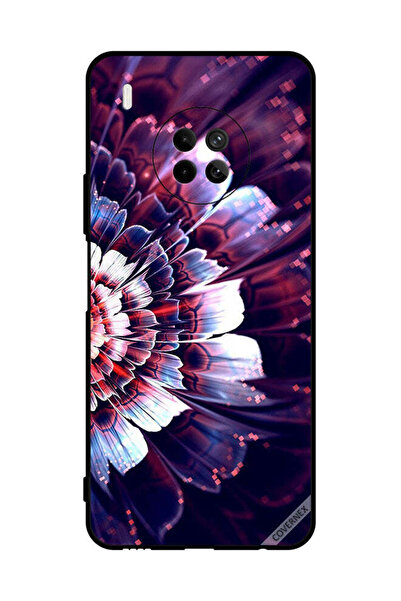 Covernex غطاء حماية لهاتف هواوي Y9A مع زهرة كبيرة منعكسة على الجانب الأيسر