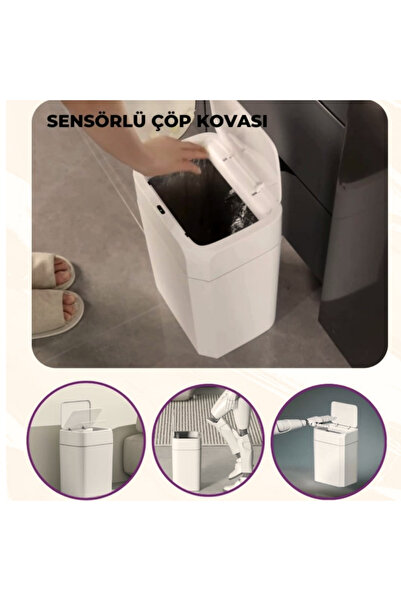 mucit home Otomatik Açılır Kapanır Çöp Kovası