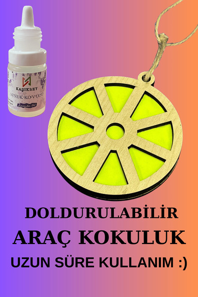 LERİS DESİGN sinek kovucu özellikli doldurulabilir araç kokusu tekerlek şeklinde