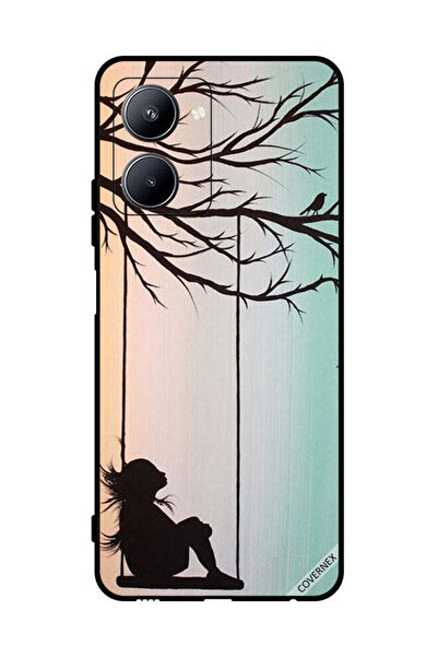 Covernex غطاء حماية لهاتف Realme C33 مع رسمة فتاة صغيرة حزينة