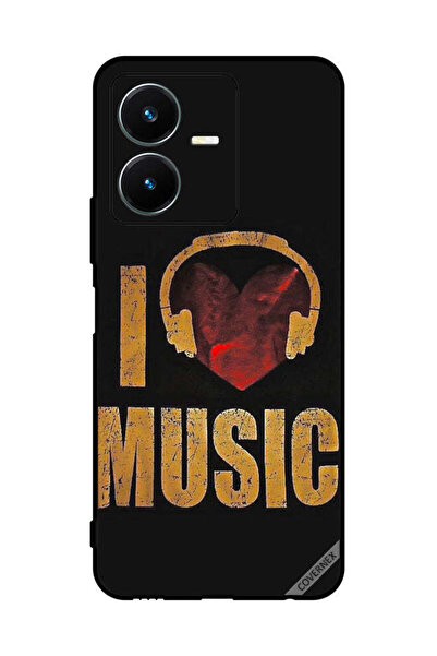 Covernex غطاء حماية لهاتف Vivo Y22s Vintage I Love Music