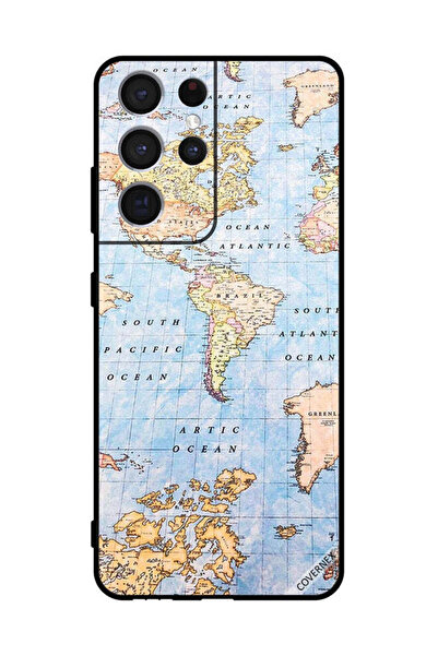 Covernex Protective Case Cover For Sumsung S21 Ultra 5G World Map