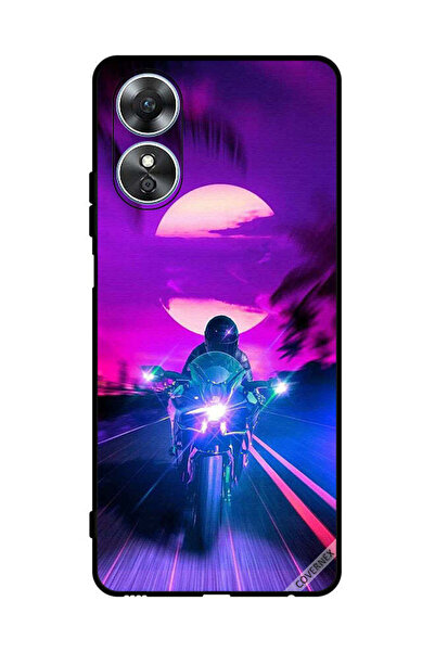 Covernex غطاء حماية لهاتف Oppo A17 - خلفية رجل على دراجة