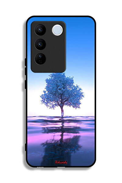 Tolwak غطاء حماية لهاتف Vivo S16e بتصميم شجرة نيون وانعكاس مائي فني رقمي