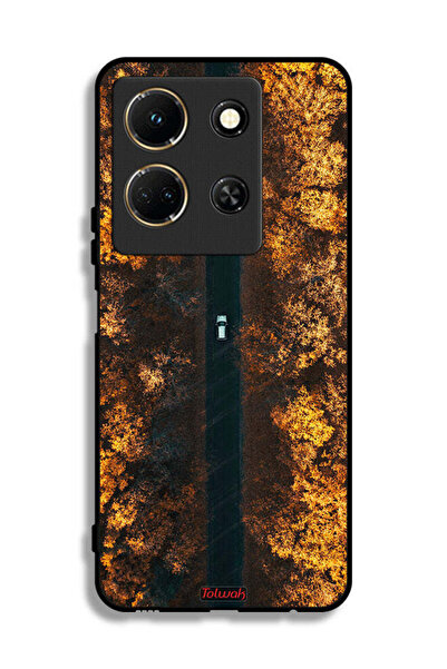 Tolwak غطاء حماية لهاتف Infinix Note 30 بتصميم طريق في أشجار الخريف
