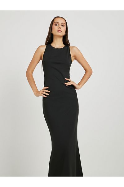 Styli Solid Sleeveless Bodycon Maxi Dress