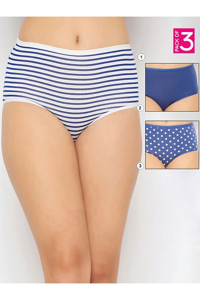Clovia By Styli Set of 3 - High Rise Printed Hipster Panties