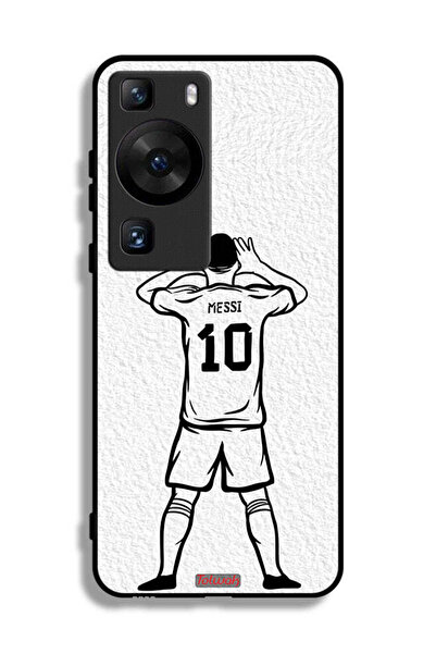 Tolwak غطاء حماية لهاتف هواوي P60 Pro بتصميم ميسي سكيتش