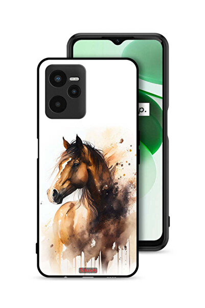 Tolwak Realme C35 Protective Case Cover Horse Abstract Art