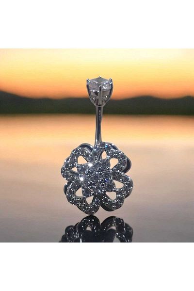 Begonia Accessories 316L Surgical Steel Stainless Tarnish Free Fashion Zircon Stone Navel Piercing