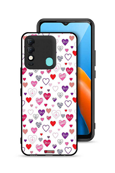 Tolwak غطاء حماية لهاتف تكنو سبارك 8 بنقشة قلوب