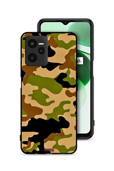 Tolwak Realme C35 Protective Case Cover Camouflage Abstract Digital Pattern