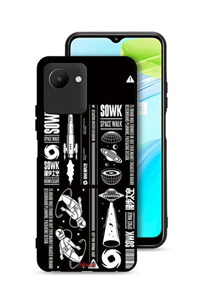 Tolwak غطاء حماية Realme C30s بملصق Sowk Space Walk
