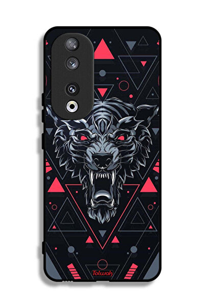 Tolwak غطاء حماية لهاتف Honor 90 بتصميم الذئب المتمرّد