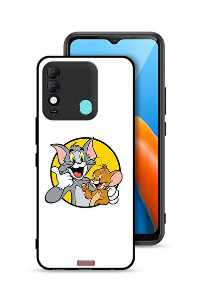 Tolwak غطاء حماية لهاتف تكنو سبارك 8 بتصميم توم وجيري