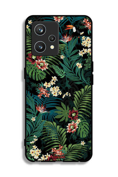 Tolwak غطاء حماية لهاتف Realme 9 Pro Plus بنقشة أوراق استوائية