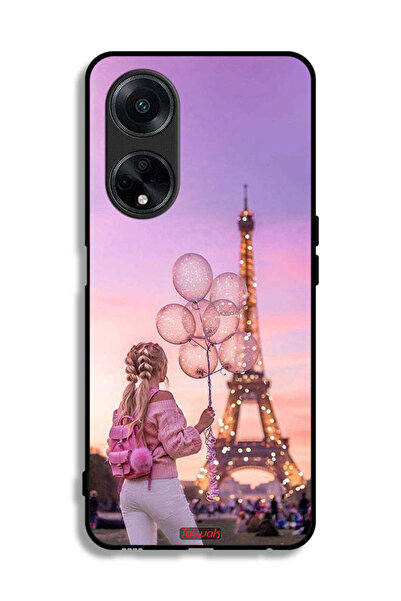 Tolwak غطاء حماية لهاتف Oppo F23 5G بطبعة فتاة تحمل بالونات