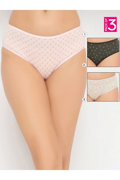 Clovia By Styli Pack of 3 - Printed Hipster Briefs