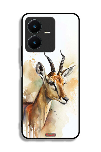 Tolwak غطاء حماية لهاتف Vivo Y22 بتصميم فن تجريدي للغزلان