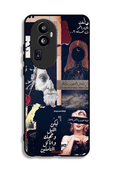 Tolwak غطاء حماية لهاتف أوبو رينو 10 برو بلس - اقتباسات عربية ووجوه مقطوعة