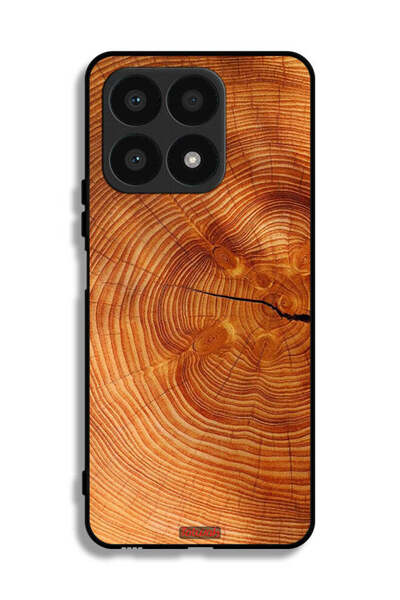 Tolwak غطاء حماية لهاتف Honor X8a مصنوع من الخشب المتصدع