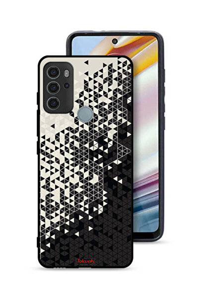 Tolwak غطاء حماية لهاتف موتورولا موتو جي 60 إس بنمط مثلث فني رقمي
