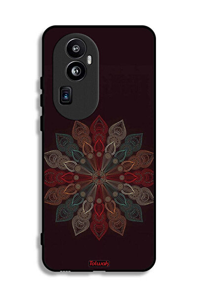 Tolwak غطاء حماية لهاتف Oppo Reno10 Pro (الصين) - تصميم زهرة ماندالا