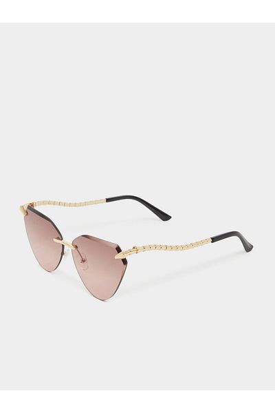 Styli Rimless Cat Eye Sunglasses with Adjustable Nose Pads