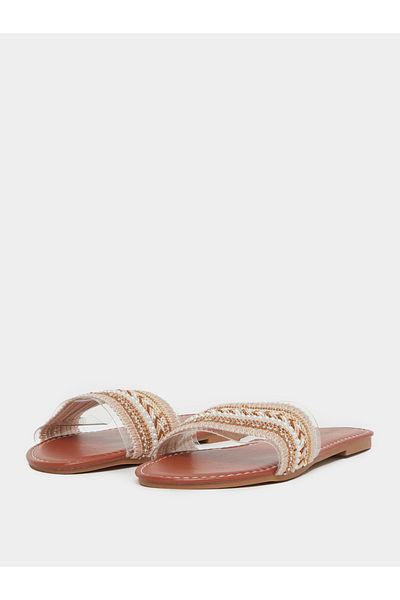 Styli Embellished Flat Sandals