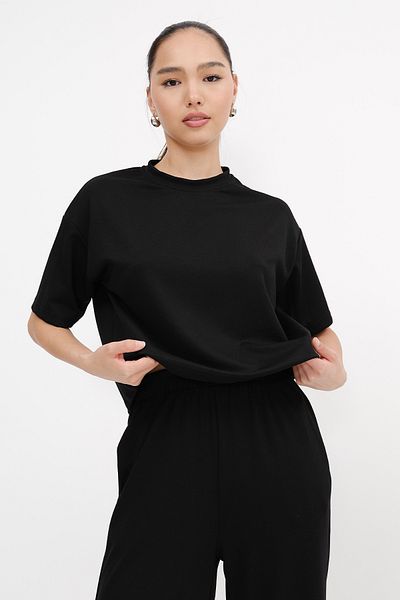 Addax Crew Neck Short Sleeve Bottom-Top Suit Tkm13913