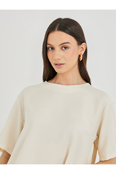 Styli Solid Short Sleeve Top and Loose Fit Pants Co-Ords