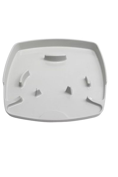 OEM High plate with auxiliary walls for seniors, hard plastic, gray