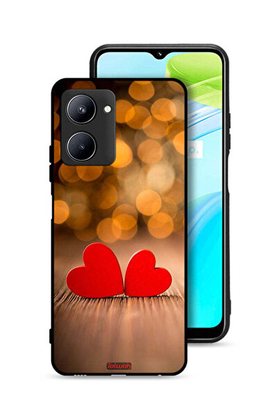 Tolwak Realme C33 Protective Case Cover Two Beautiful Hearts