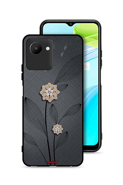 Tolwak غطاء حماية Realme C30s برسومات زهور ماسية