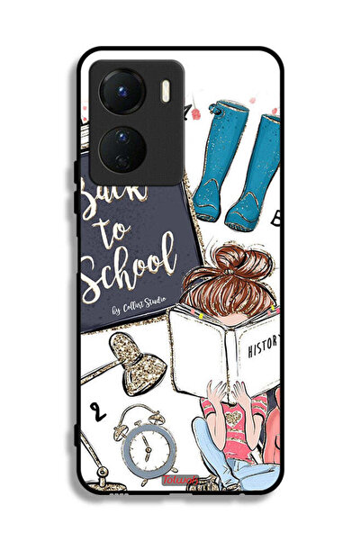 Tolwak غطاء حماية Vivo Y16 بتصميم فتاة العودة إلى المدرسة تقرأ التاريخ