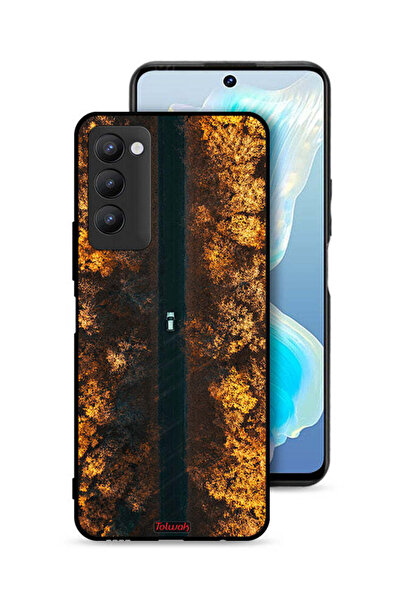 Tolwak غطاء حماية لهاتف تكنو كامون 18 بتصميم طريق في أشجار الخريف